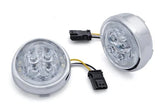 Ciro3D Indicators - Daylight Running Light Chrome / Clear Fang® Front Signal Light Inserts  - DRL CVO Model